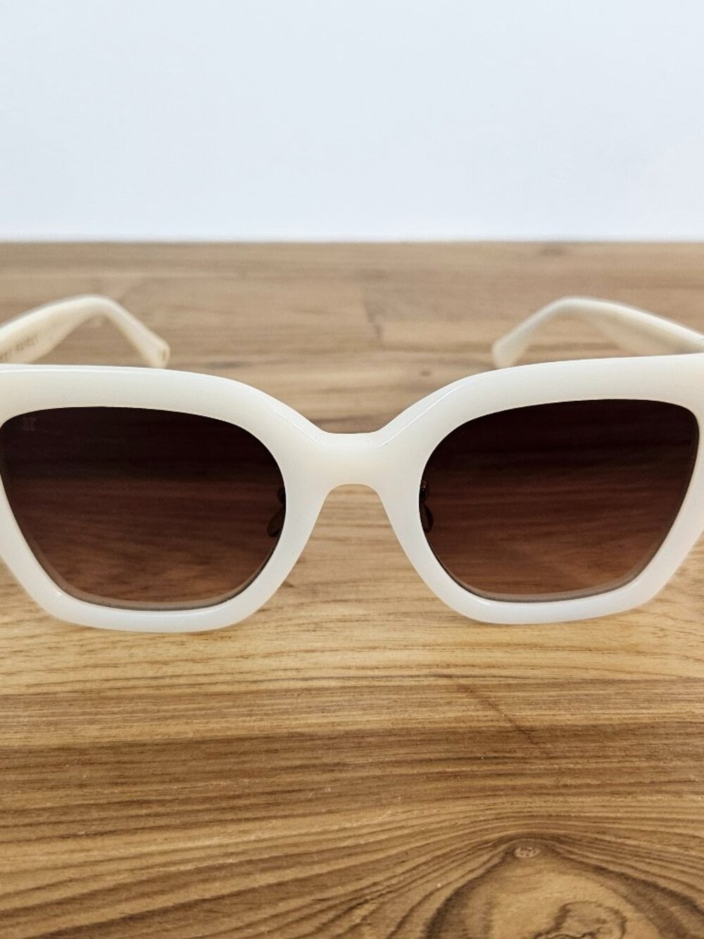 Jimmy Fairly The Wind Polarized Sunglasses, Cream, $148 Retail